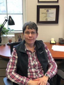  Dr. Verdrana Krstic sitting in her office.